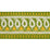 Schumacher Paisley Embroidered Tape Green & Yellow Trim Sample 81232