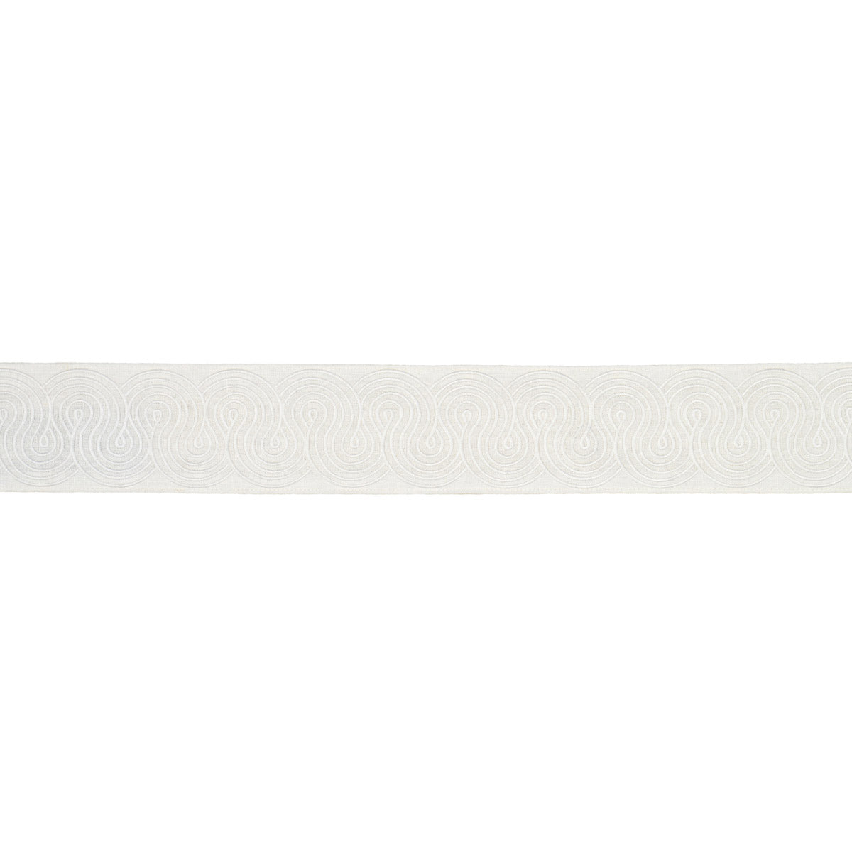 Schumacher Giraldi Embroidered Trim Ivory Trim Sample 81252