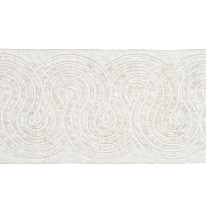 Schumacher Giraldi Embroidered Trim Ivory Trim Sample 81252