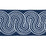 Schumacher Giraldi Embroidered Trim White On Navy Trim 81253