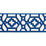 Schumacher Zanzibar Trellis Tape Blue Trim 81280