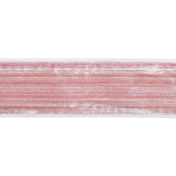 Schumacher Gaspard Velvet Tape Narrow Blush Trim Sample 81292