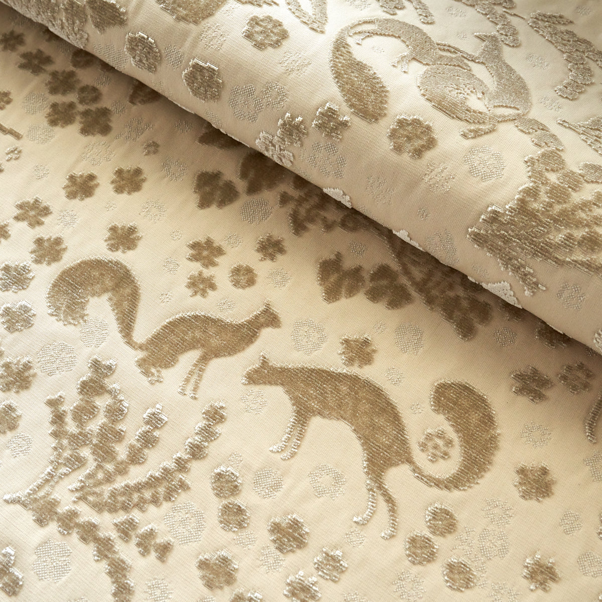 Schumacher Arbor Forest Champagne Fabric 81311