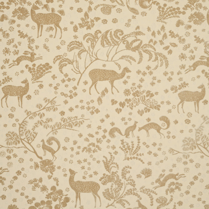 Schumacher Arbor Forest Champagne Fabric 81311