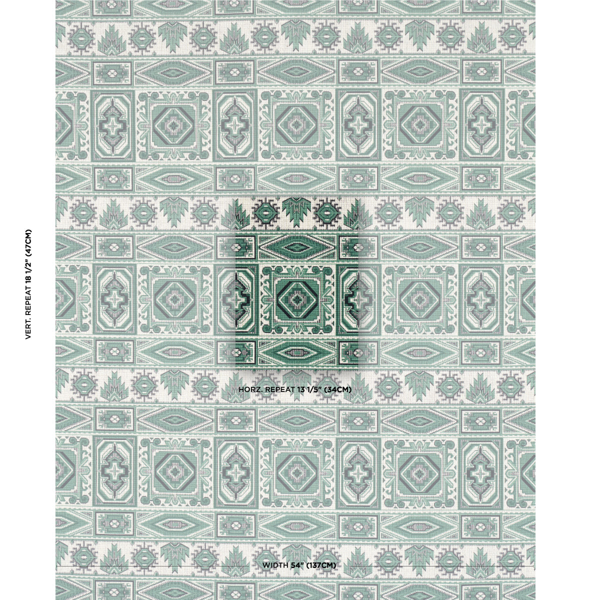 Schumacher Crowley Epingle Green Fabric 81331