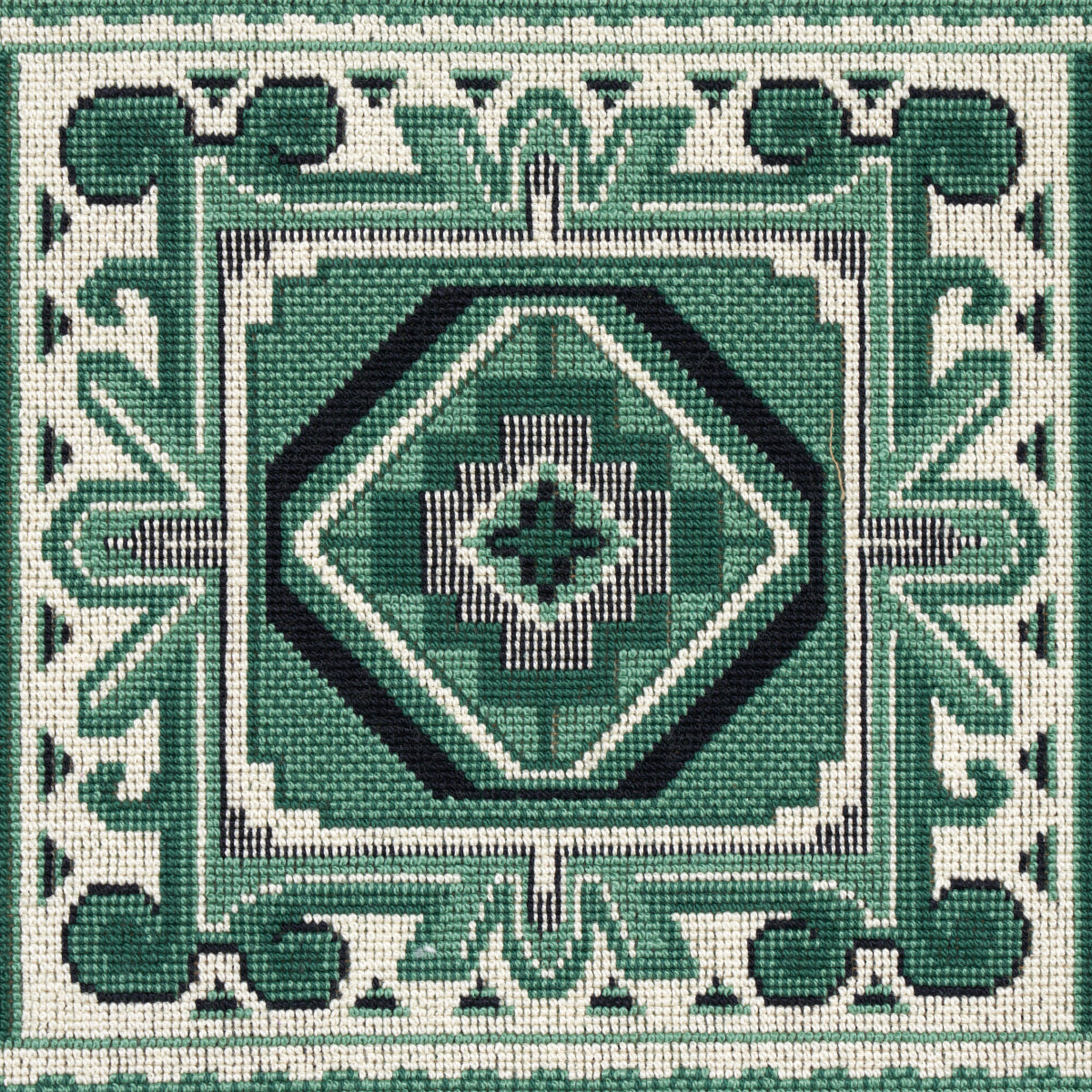 Schumacher Crowley Epingle Green Fabric 81331