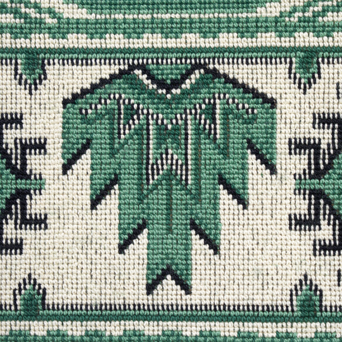 Schumacher Crowley Epingle Green Fabric Sample 81331