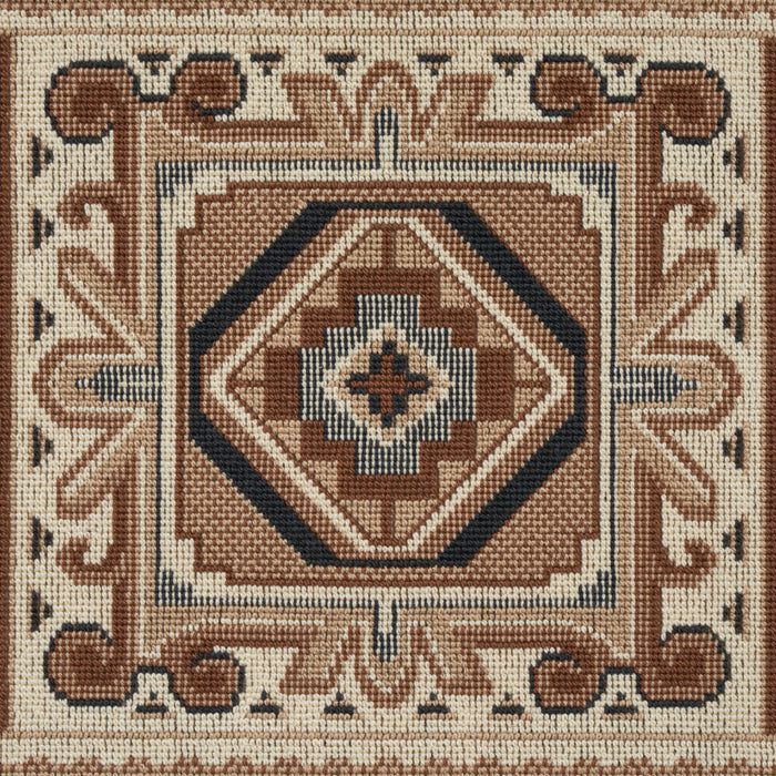 Schumacher Crowley Epingle Brown Fabric 81332