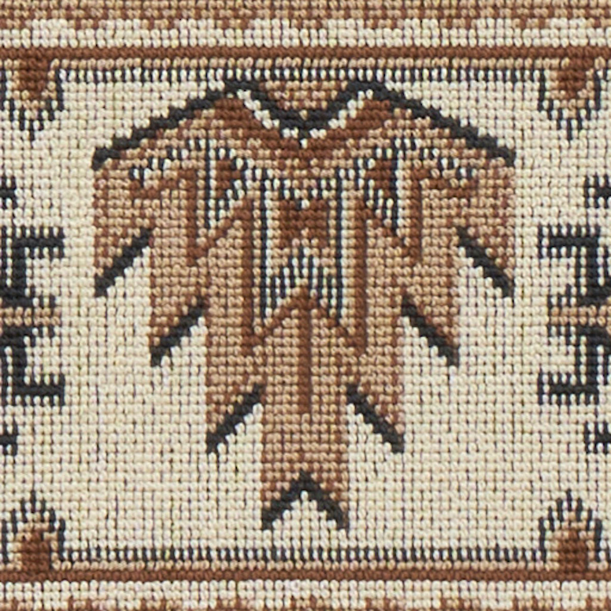 Schumacher Crowley Epingle Brown Fabric 81332