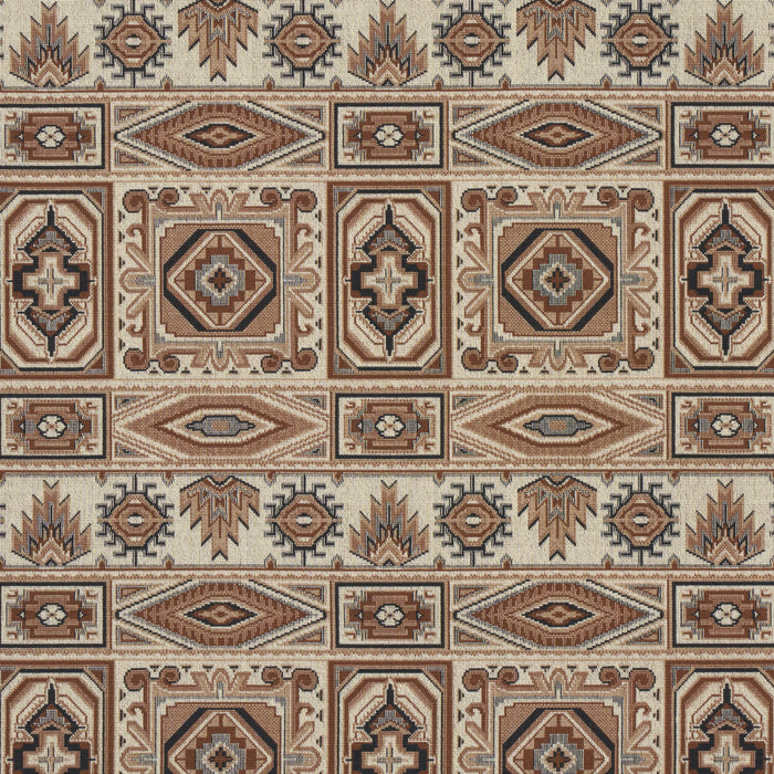 Schumacher Crowley Epingle Brown Fabric Sample 81332