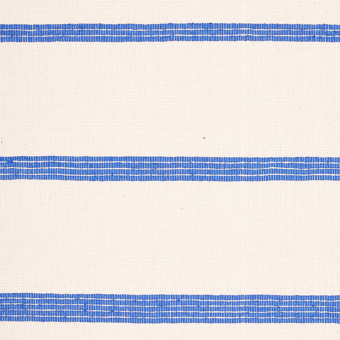 Schumacher Cambaya Handwoven Stripe Blue Fabric Sample 81391