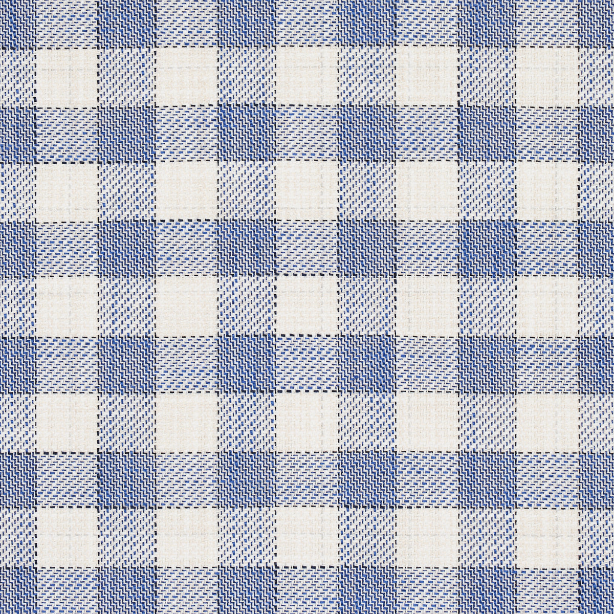 Schumacher Martina Plaid Indoor/Outdoor Navy Fabric 81410