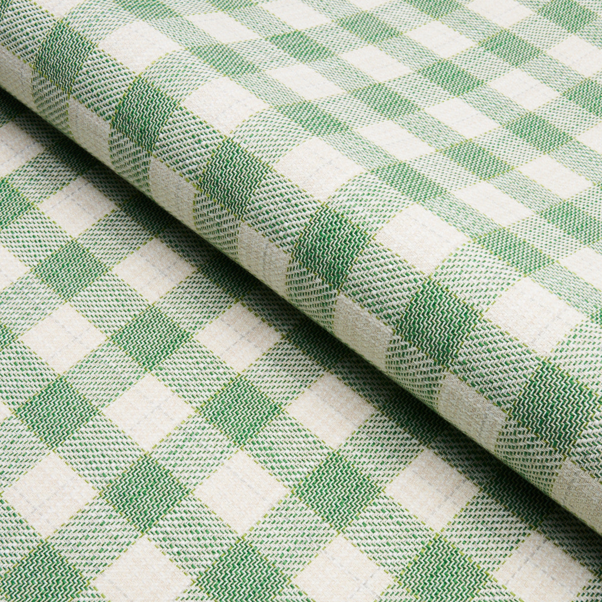 Schumacher Martina Plaid Indoor/Outdoor Green Fabric 81411