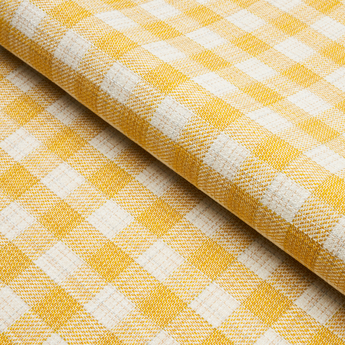 Schumacher Martina Plaid Indoor/Outdoor Yellow Fabric 81413