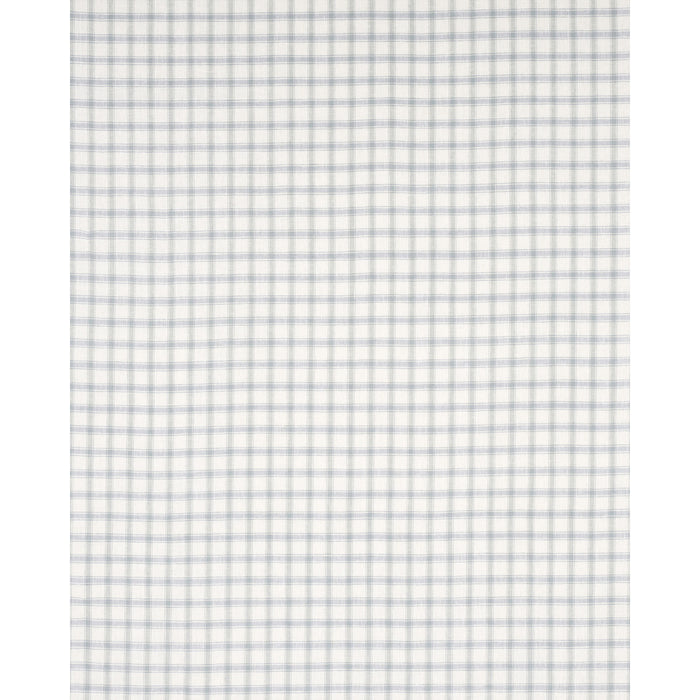 Schumacher Crawford Linen Check Jasper Blue Fabric Sample 81450