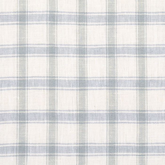 Schumacher Crawford Linen Check Jasper Blue Fabric 81450