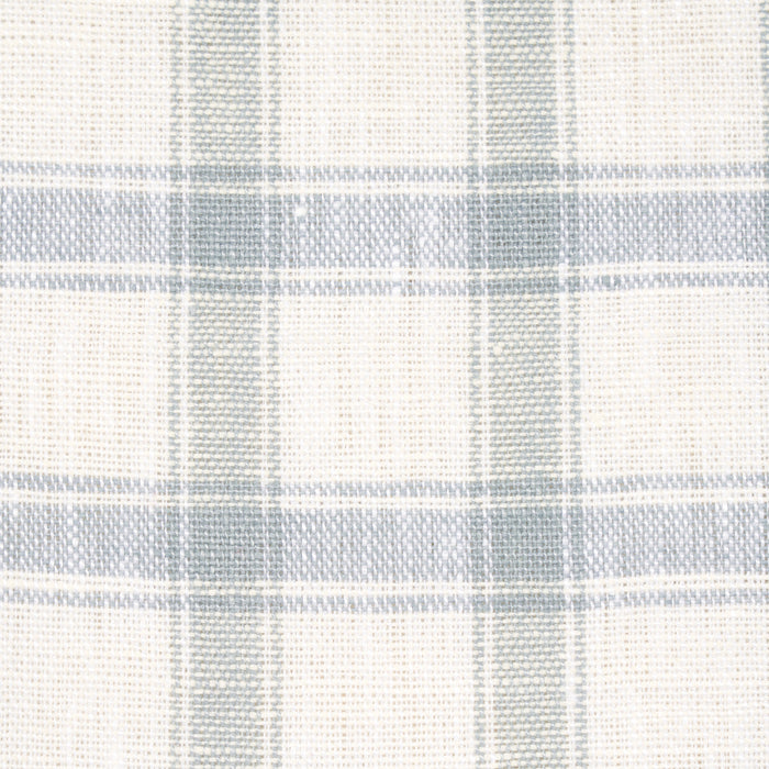 Schumacher Crawford Linen Check Jasper Blue Fabric Sample 81450