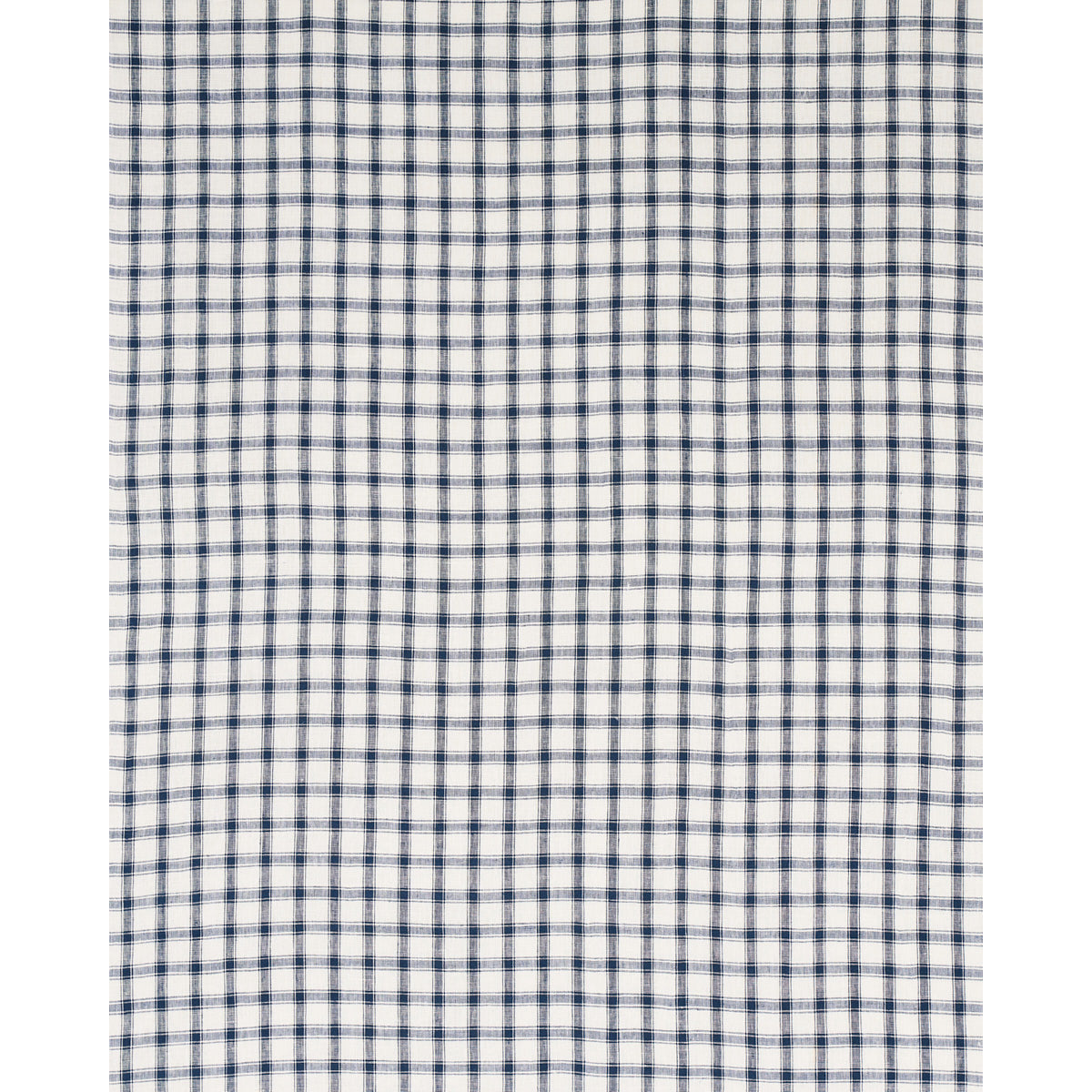 Schumacher Crawford Linen Check Indigo Fabric 81451