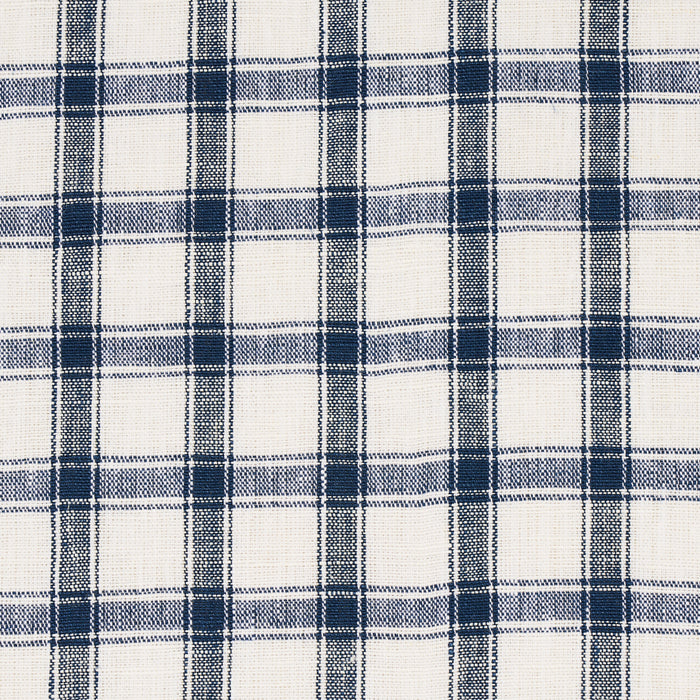 Schumacher Crawford Linen Check Indigo Fabric 81451