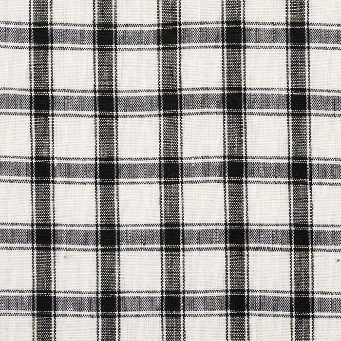 Schumacher Crawford Linen Check Basalt Fabric 81452