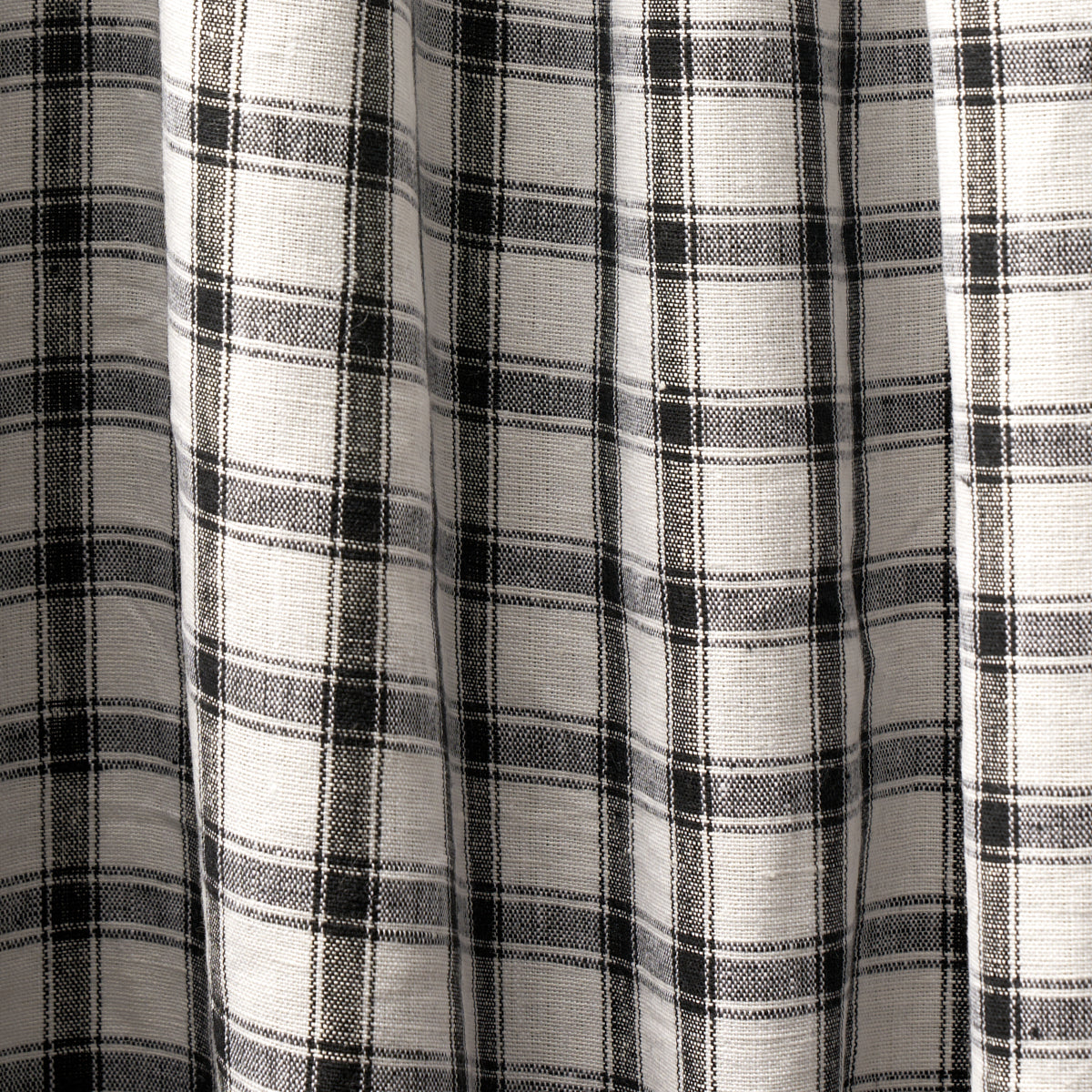 Schumacher Crawford Linen Check Basalt Fabric 81452