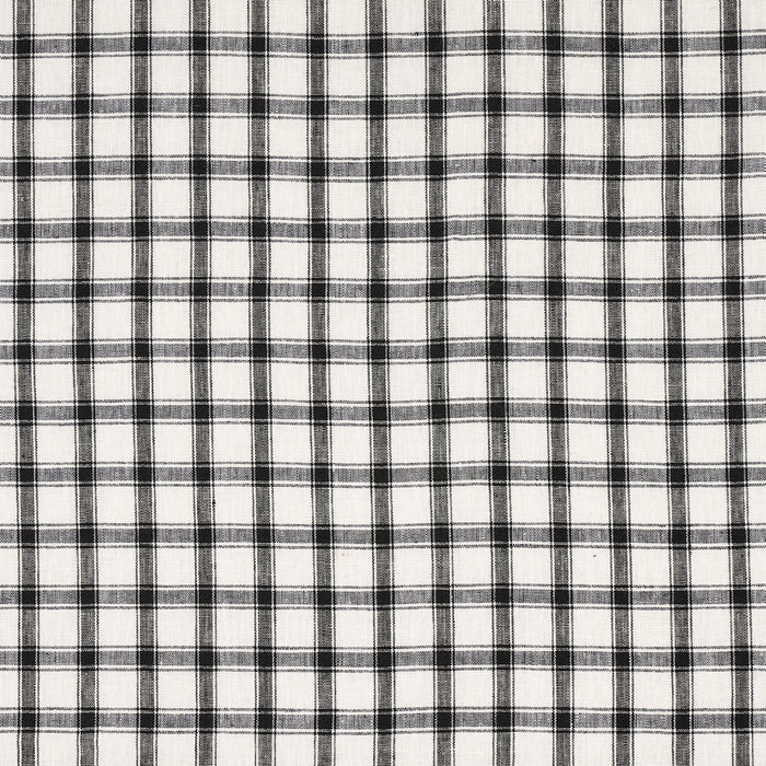 Schumacher Crawford Linen Check Basalt Fabric 81452