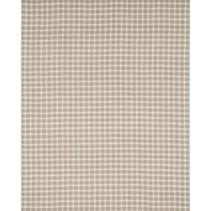 Schumacher Crawford Linen Check Flax Fabric 81453