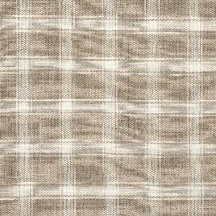 Schumacher Crawford Linen Check Flax Fabric 81453