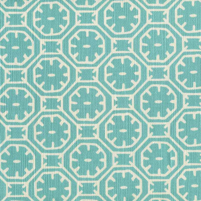 China Seas Ceylon Batik Reverse Turquoise Fabric Sample 8155-01