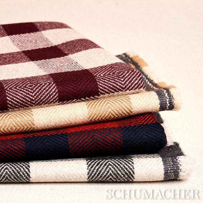 Schumacher Galt Wool Check Americana Fabric 81610