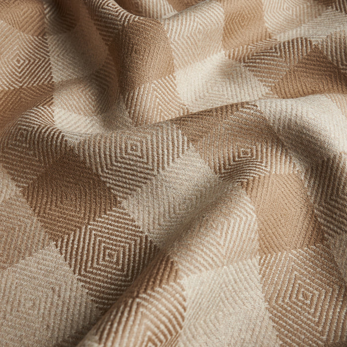 Schumacher Galt Wool Check Coffee Fabric 81611