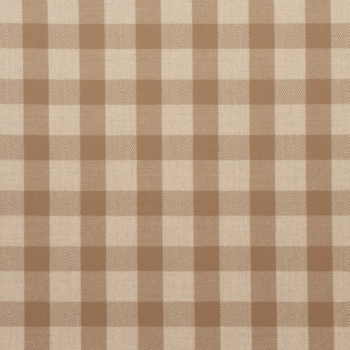 Schumacher Galt Wool Check Coffee Fabric 81611