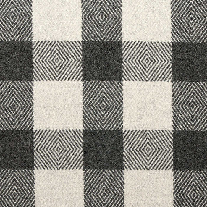 Schumacher Galt Wool Check Charcoal Fabric 81612