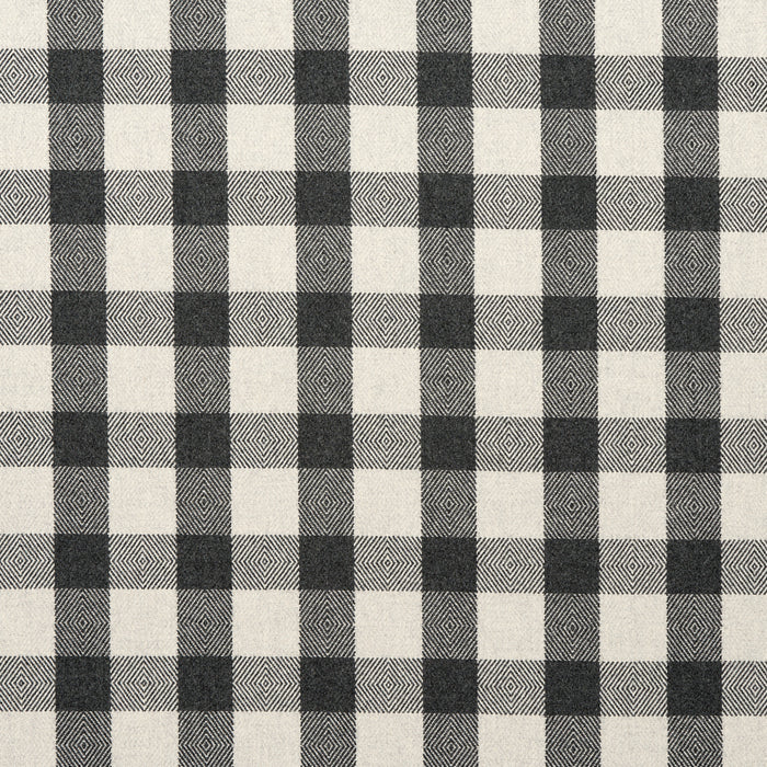 Schumacher Galt Wool Check Charcoal Fabric 81612