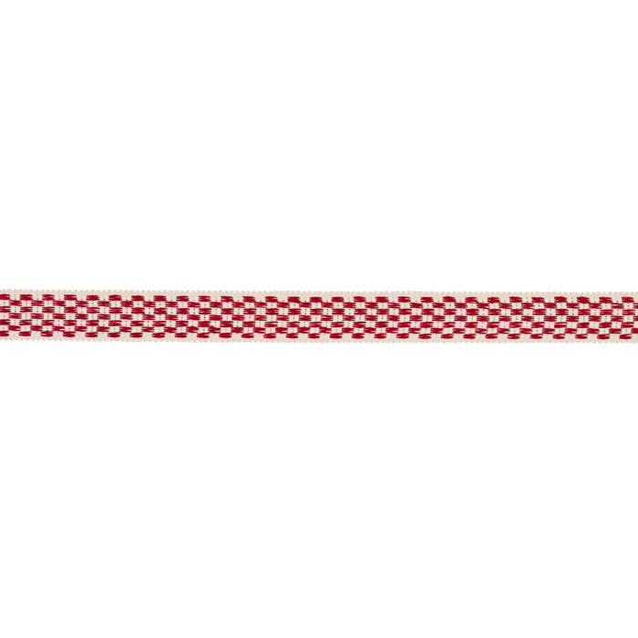 Schumacher Crawford Check Tape Medium Cornwallis Red Trim 81631