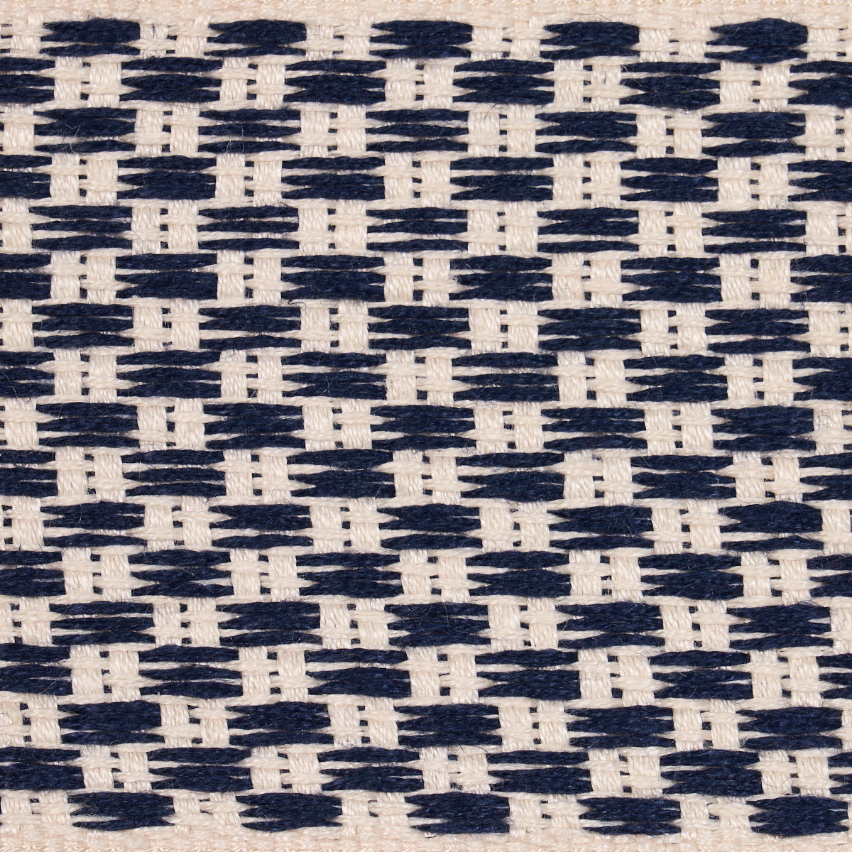 Schumacher Crawford Check Tape Wide Indigo Trim 81640