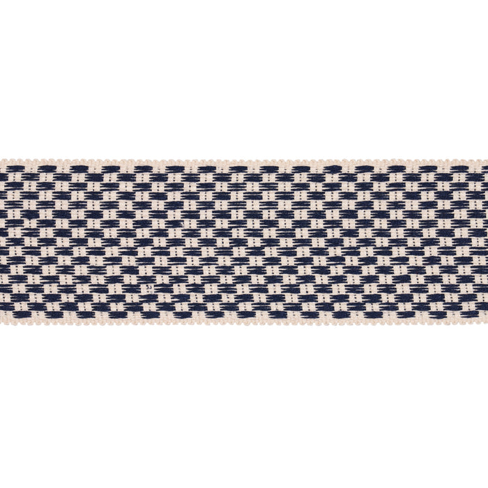 Schumacher Crawford Check Tape Wide Indigo Trim 81640