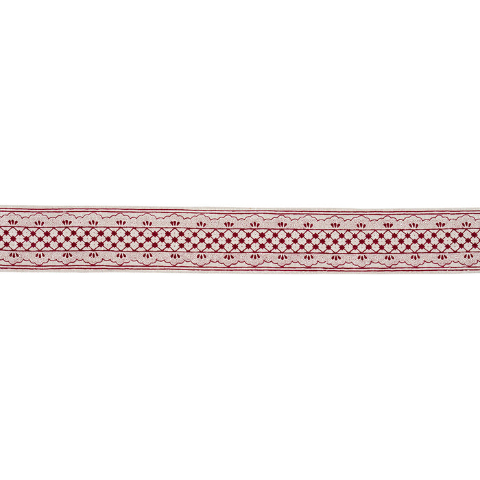 Schumacher Davison Scalloped Tape Crimson Trim 81651