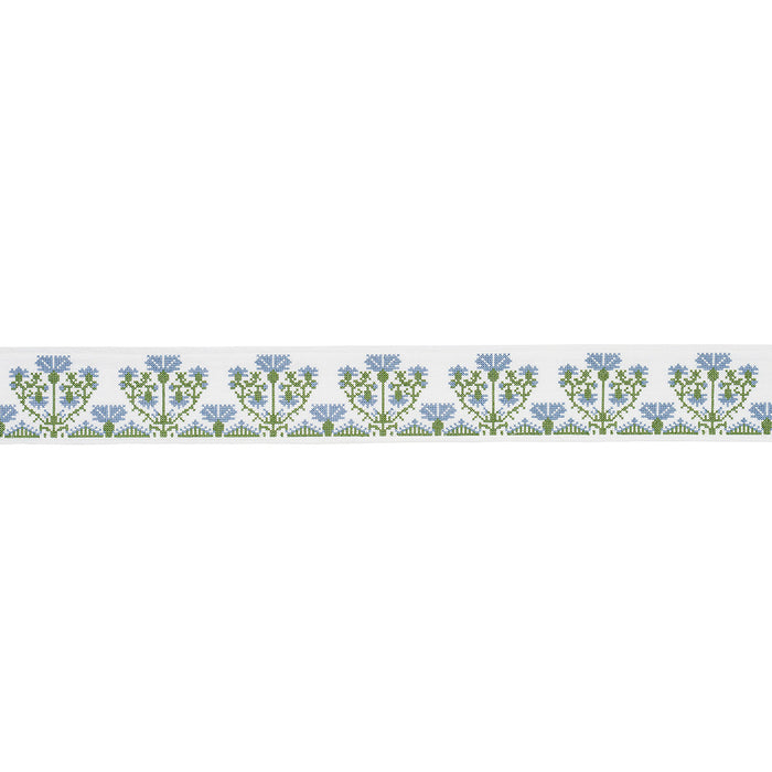 Schumacher Custis Embroidered Tape Chesapeake Trim 81661