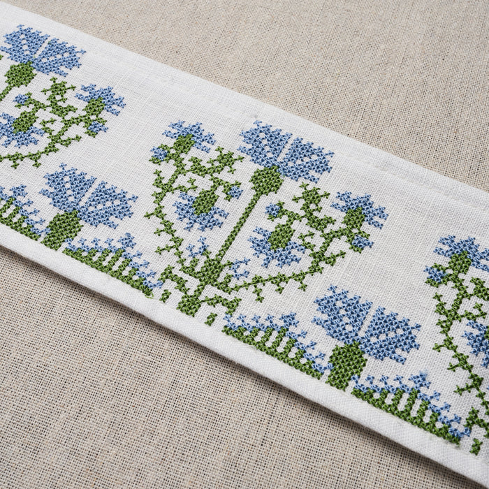 Schumacher Custis Embroidered Tape Chesapeake Trim 81661