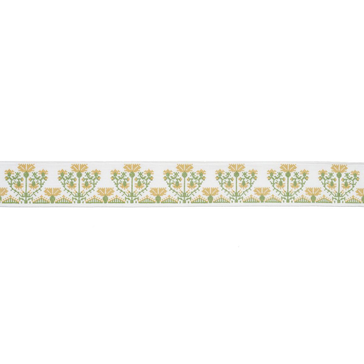 Schumacher Custis Embroidered Tape Marigold Trim Sample 81663