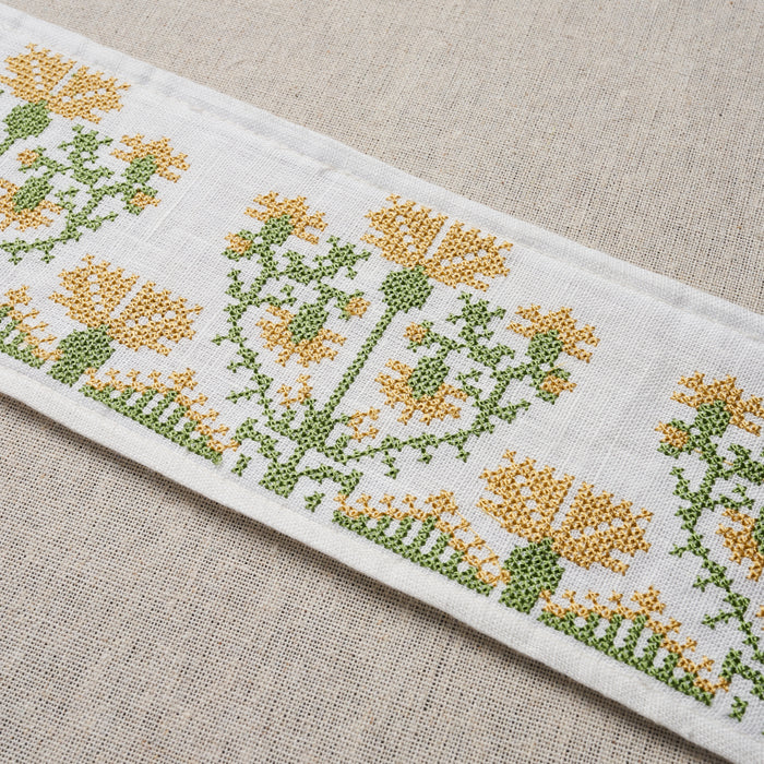 Schumacher Custis Embroidered Tape Marigold Trim 81663