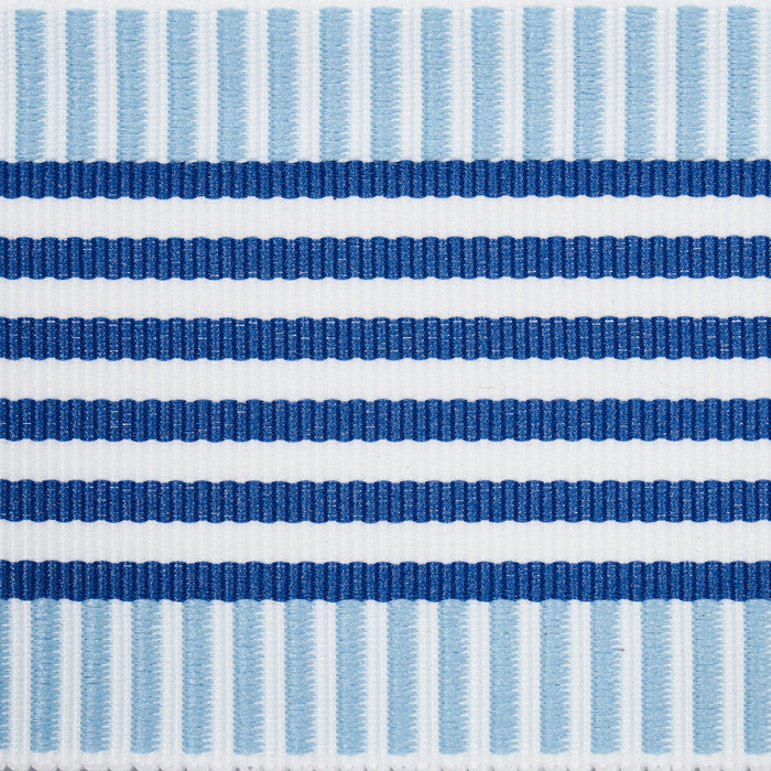 Schumacher Keket Stripe Tape Blues Trim Sample 81690