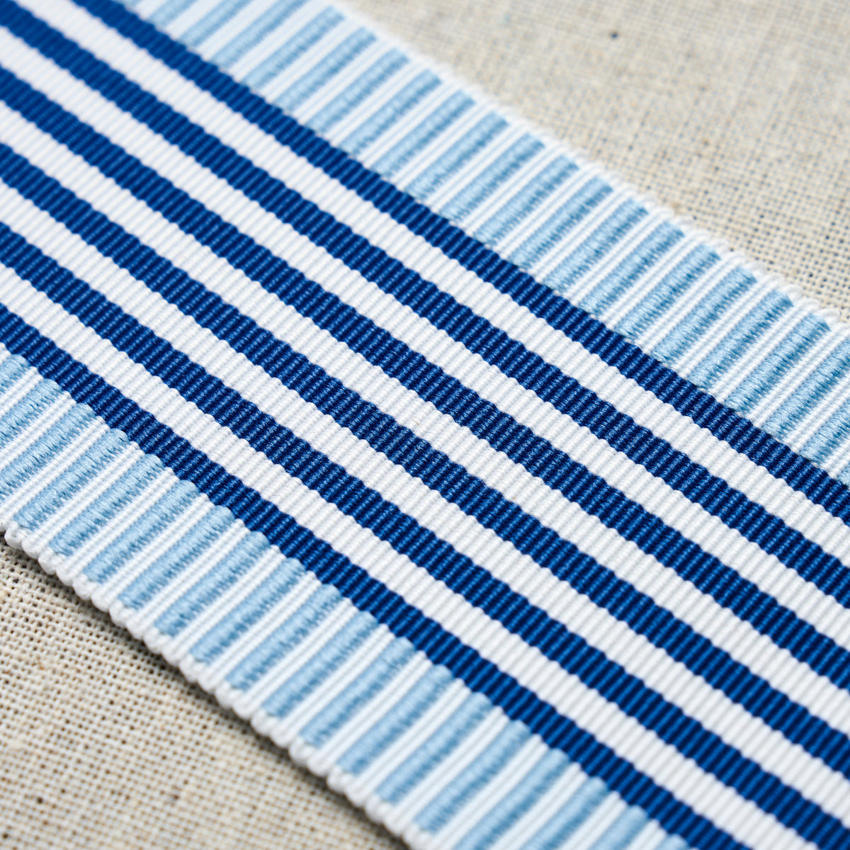 Schumacher Keket Stripe Tape Blues Trim 81690