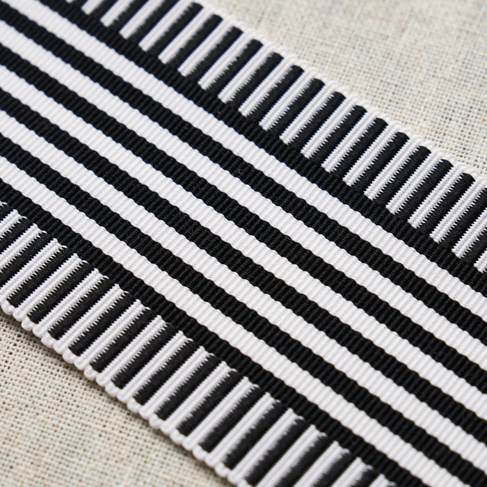 Schumacher Keket Stripe Tape Black Trim Sample 81692