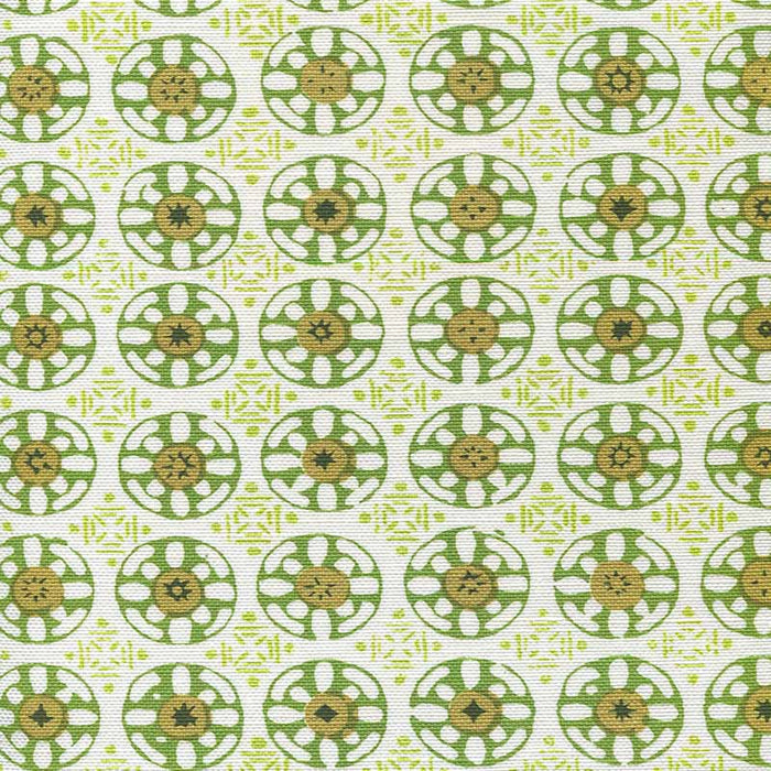 China Seas Kediri Batik Jungle Lime Avocado Dark Green Fabric Sample 8170-09