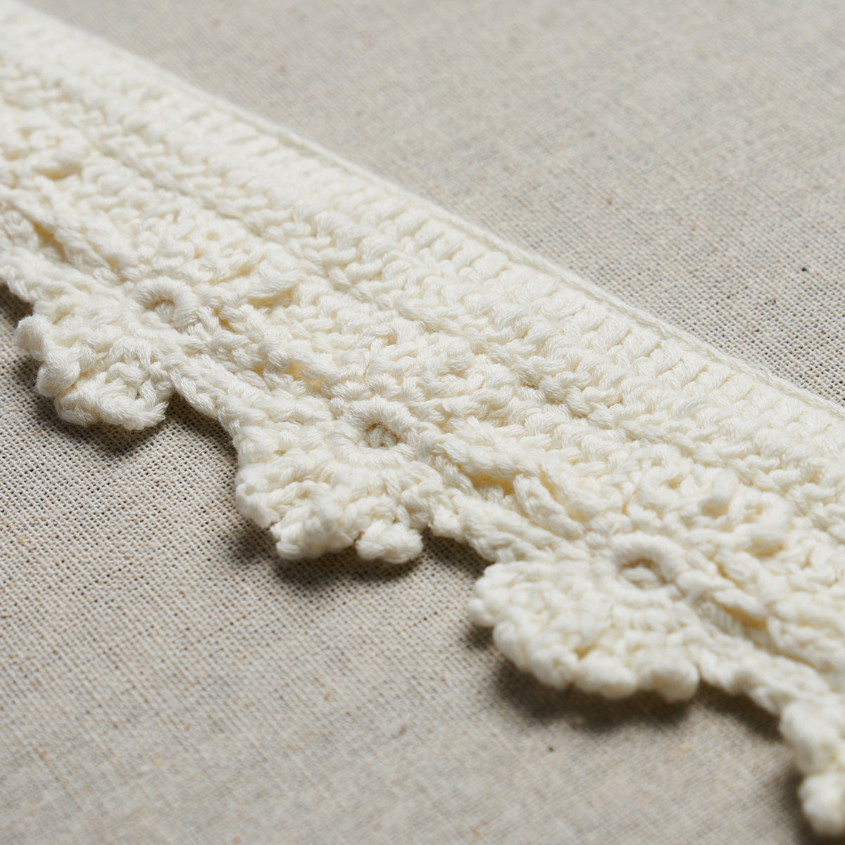 Schumacher Evelyne Crochet Trim Ivory Trim 81700