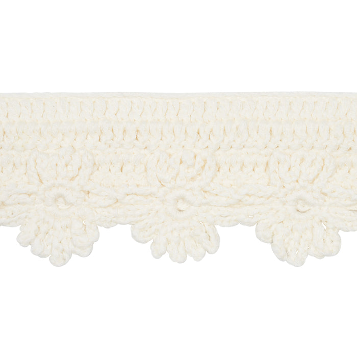 Schumacher Evelyne Crochet Trim Ivory Trim 81700