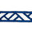 Schumacher Bamboo Trellis Tape Blue Trim Sample 81742