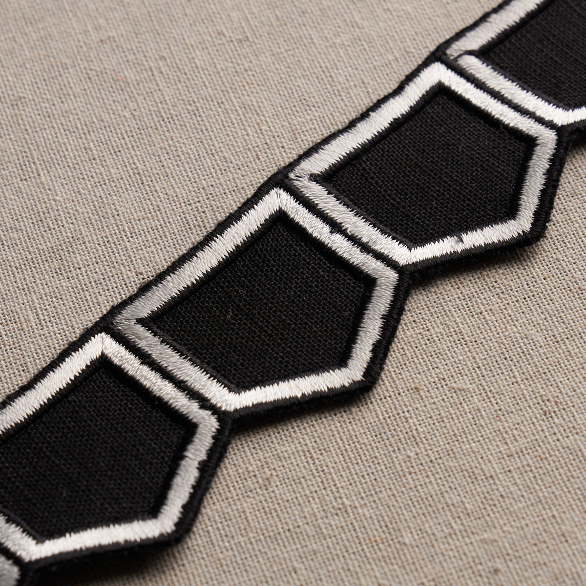 Schumacher Honeycomb Trim Black Trim Sample 81752